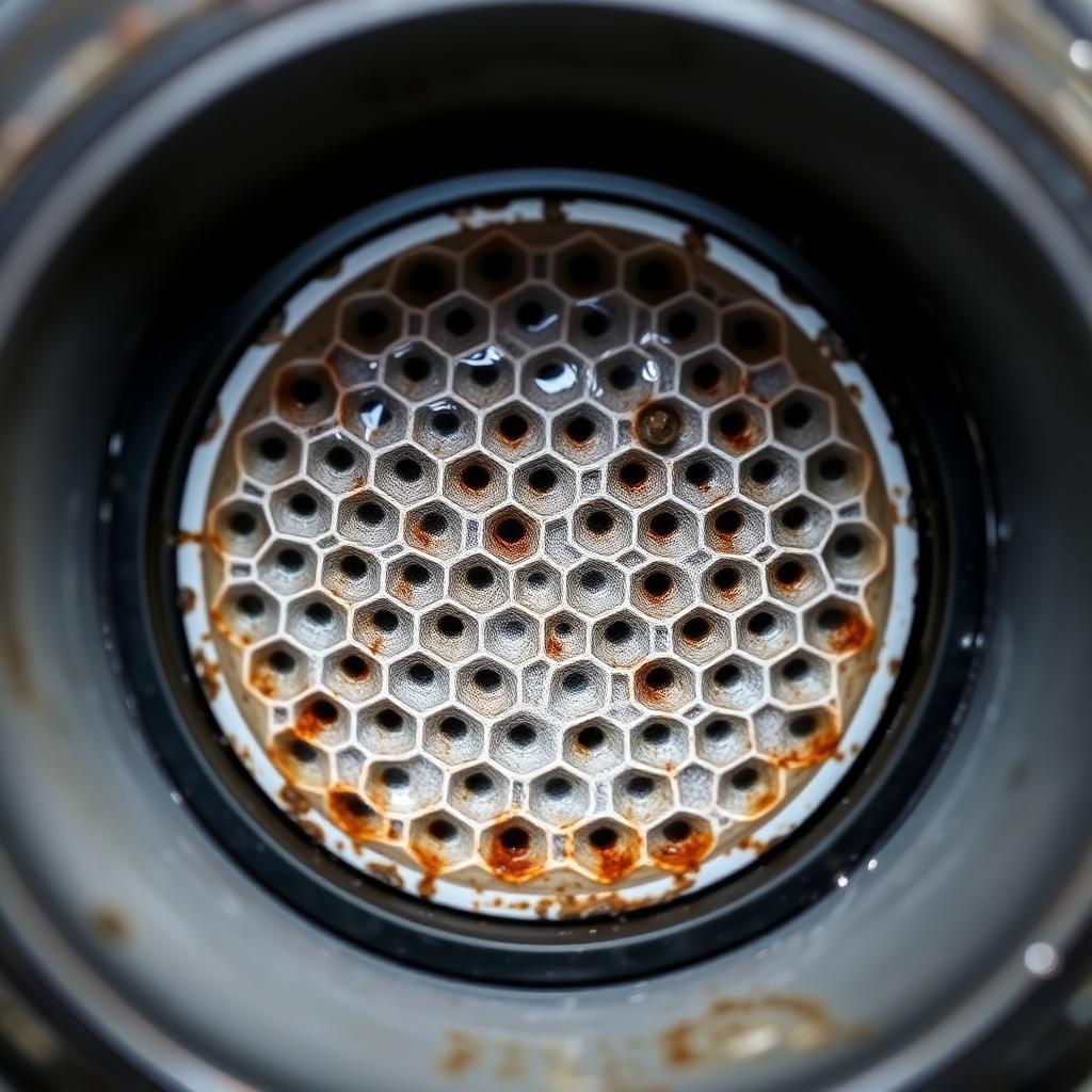 After: the same DPF filter face following a full chemical bath clean showing clear, open ceramic honeycomb channels ready for refit — result documented by dpf-problems-solutions.com — Photo Created by www.dpf-problems-solutions.com
